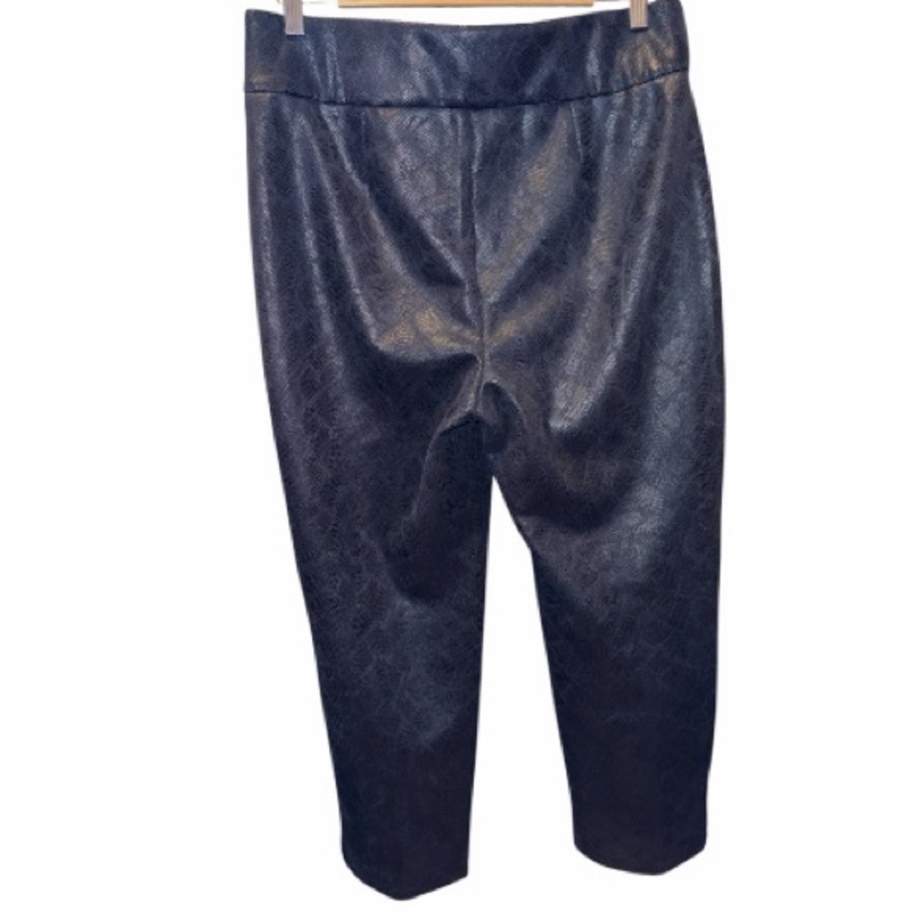 Animal Print Pattern Faux Leather Pants - Picture 2 of 7